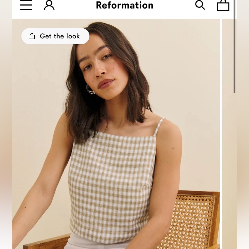 Reformation Kerri Linen Top
